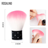 ROSALIND Nail Cleaning Nail Brush Tools Remove Dust Powder Brush Manicure Pedicure Clean Brush for Nail Care