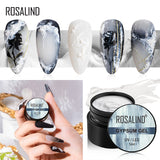 ROSALIND Gypsum Gel Polish White Plaster Gel Create Unique Styles Easily All For Manicure DIY Nail Art Design 3D Gel Nail Polish