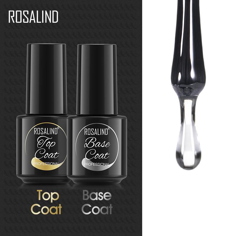 ROSALIND Gel Polish Set Base & Top Coat Sock Off UV/LED Lamp Keep Your Nails Bright And Shiny For A Long Time