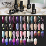 ROSALIND Mini Soak Off 4pcs Set In One Kit Gel Polish Bright For Nail Art Design LED/UV Lamp