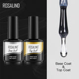 ROSALIND 15ml Gel Polish Set Base & Top Coat Soak Off Nail Art Decorations UV/LED Lamp