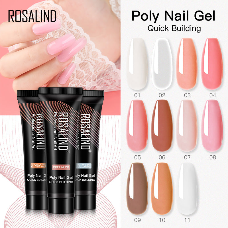 ROSALIND 15ml Poly Nail Gel 11 Hot Sale Fashion Colors Quick Builder Extension
