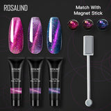 Rosalind Soft Cat Eye Poly Single Nail Gel 15ML 3 Fashion Colors Quick Builder Extension