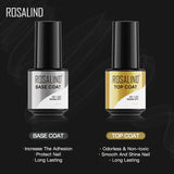 ROSALIND 2Pcs/Set Soak Off Gel Polish Bright For Nail Art Design LED/UV Lamp