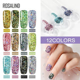 Rosalind 0.5g Colorful Glitter Sequins Chrome Nail Powder