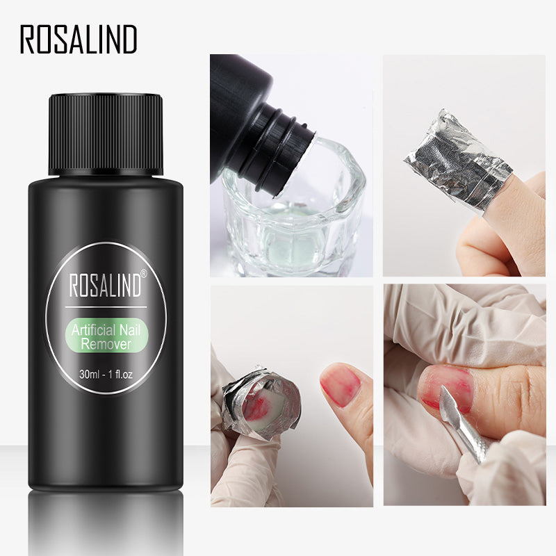 ROSALIND Nail Surface Cleanser Gel Nail Polish Sticky Remover Liquid Enhance Shiny Effect Cleanser Nail Art Remover Tool