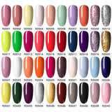 Rosalind Mini Soak Off Professional Nail Art Gel Polish Set 5PCS Nail Art Design LED/UV Lamp