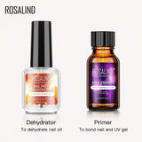 ROSALIND Nail Primer And Nail Prep Dehydrator 15ML No Need of UV LED Lamp Manicure for Nail Art Gel Nail Polish