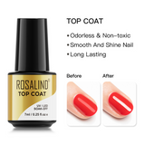 ROSALIND 4PCS Top Base Coat Gel Nail Polish Set For Nails Semi Permanent Primer For Nail art Matt Top Coat base coat Nail Gel Polish