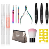 Rosalind Nail Kits Acryl Starter Set 12 PCS Gel Nagel Set mit Nagellack Lampe