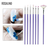 ROSALIND Nail Art Brushes For Gel Polish 7PCS/Set UV Dotting Painting Drawing Pen Nail Tip for Beauty Manicure Nails Accessoires