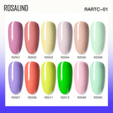 Rosalind Nail Kits Acrylic Starter Set 12 PCS Gel Nail Set with Nail Polish Lamp