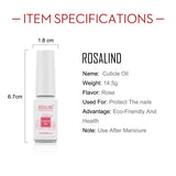 ROSALIND 1PCS Cuticle Oil Nourishment Oil Cuticle Nutrition Oil Moisturizing 7ml Rose Flavor Manicure Nail Art Nutrition Treatment Care Tool