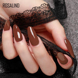 ROSALIND Gel Nail Polish 6Pcs/Set For Manicure Nails Art UV Gel Need Base Top Coat Vernis Semi permanent Nail Polish 15ML