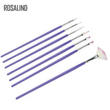 ROSALIND Nail Art Brushes For Gel Polish 7PCS/Set UV Dotting Painting Drawing Pen Nail Tip for Beauty Manicure Nails Accessoires