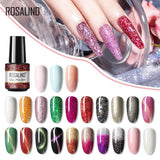 ROSALIND Soak Off 5ML Gel Polish Kit Cat Eye Gel Polish With Magnet Stick Tool Nail Gel Bright For Nail Art Design LED/UV Lamp