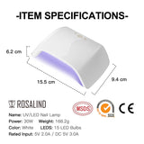 ROSALIND 18 LED Bulbs UV/LED 36W Nail Lamp For Show Off Your Finger Charm