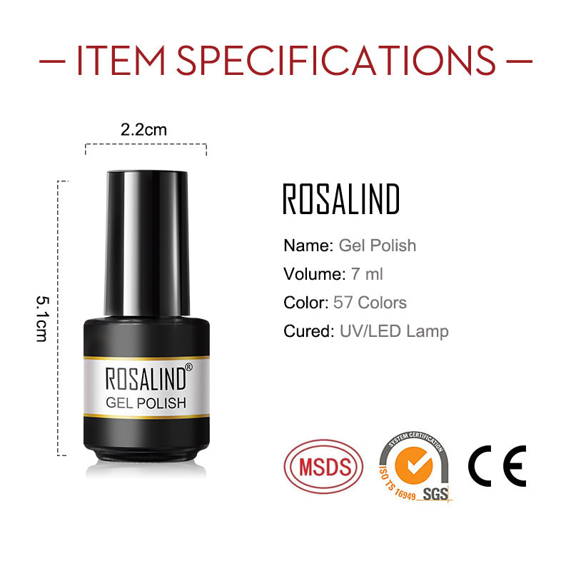 Rosalind Mini Soak Off Professional Nail Art Gel Polish Set 24PCS Nail Art Design LED/UV Lamp