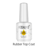 ROSALIND Rubber Top Coat Gel Polish Bright For Nail Art Design LED/UV Lamp