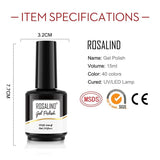 ROSALIND Gel Nail Polish 46Pcs/Set For Manicure Nails Art UV Gel Need Base Top Coat Vernis Semi permanent Nail Polish 15ML