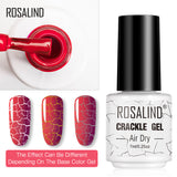 ROSALIND Flash Deal Crackle Gel Nail Polish For Nail art manicure Set Air dry nail polish Need Base Color Gel Varnishes Lacuqer