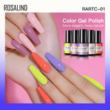 Rosalind Nail Kits Acrylic Starter Set 12 PCS Gel Nail Set with Nail Polish Lamp