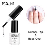 ROSALIND Rubber Top Coat Gel Polish Bright For Nail Art Design LED/UV Lamp