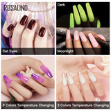 ROSALIND Mini Soak Off 4pcs Set In One Kit Gel Polish Bright For Nail Art Design LED/UV Lamp