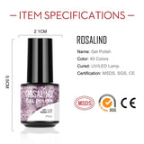 Rosalind Cat Eye Smalto per unghie 7ml Lampada a 7ml lucentezza lucida lucida