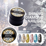 Rosalind Shiny Diamond Gel Kit 6PCS 5ML.
