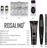 Rosalind Pure and Glitter Color Poly Nail Gel Kit All In One 12PCS
