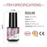 Rosalind Cat Eye Nail Polish 5ml Lamp Cured Shine Gel Polish