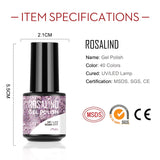 ROSALIND Flash Deal Mini Soak Off Gel Polish Set 6PCS Set Bright For Nail Art Design LED/UV Lamp