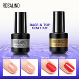 Rosalind Nail Kits Acrylic Starter Set 12 PCS Gel Nail Set with Nail Polish Lamp