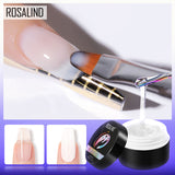 Rosalind Nail Kits Acrylic Starter Set 12 PCS Gel Nail Set with Nail Polish Lamp