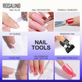 Rosalind Nail Kits Starter Set acrilico 12 PCS Gel Nail Set con lampada smalto per unghie