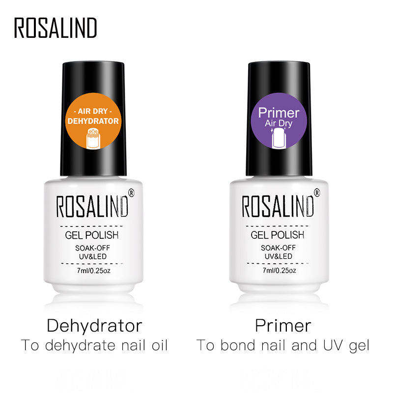 ROSALIND Nail Primer Air Dry Bright For Nail Art Design LED/UV Lamp