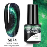 Rosalind Cat Eye Nail Polish 5ml And Cat Eye Effect Fringe Magic Magnet Stick Tool Lamp Cured Shine Gel Polish