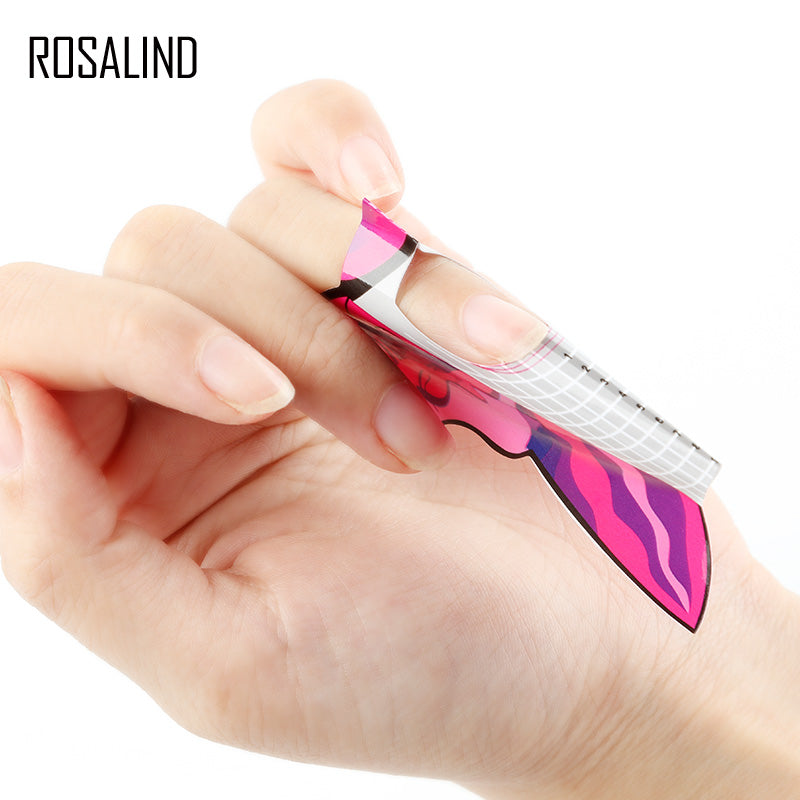 Rosalind 100Pcs Professional Nail Forms Nail Extension Forms Women Salon French Acrylic Nail Sticker Art Tools