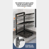 Kitchen rack home cabinet sink pot adjustable layered multi-layer pot rack shelf storage rack