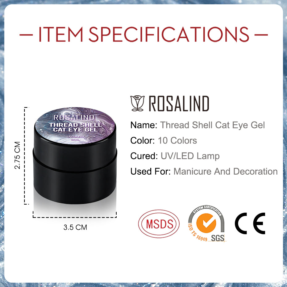 ROSALIND Cat Eye Gel Nail Polish Hybrid Varnish 5ML Nail Art Gel Paint Set For Manicure