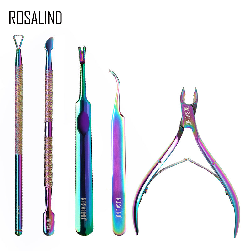 Melodysusie Acrylic Nail Clippers 4 in 1 Kit, Stainless Steel Nail Tip  Cutter with Cuticle Trimmer Nipper Scissor, Cuticle Pusher, Cuticle  Remover, Nail Manicure Set for Salon Home Nail Art, Black B-4pcs