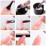 ROSALIND 6PCS Poly Nail Gel Kit 15ml Nail Extension Full Manicure Poly UV Gel Set For Nails Tool Kit