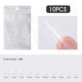 10 Pcs 10 Sizes Long False Nails for Coffin Ballerina Stiletto Nails Art