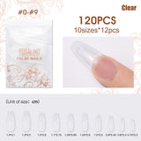 10 Pcs 10 Dimensioni Lunghe False Unghie per Coffin Ballerina Stiletto Nails Art
