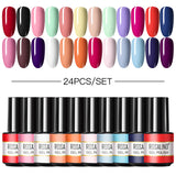 ROSALIND 24PCS Set Mini Soak Off Gel Polish Bright For Nail Art Design LED/UV Lamp RAR