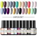 ROSALIND 24PCS Set Mini Soak Off Gel Polish Bright For Nail Art Design LED/UV Lamp RAR