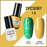 ROSALIND Crackle Gel Nail Polish For Nail art manicure Set Air dry nail polish Need Base Color Gel Varnishes Lacuqer