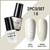 ROSALIND Crackle Gel Nail Polish For Nail art manicure Set Air dry nail polish Need Base Color Gel Varnishes Lacuqer