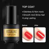 ROSALIND Gel Polish Set Top Coat Sock Off UV/LED Lamp Keep Your Nails Bright And Shiny For A Long Time